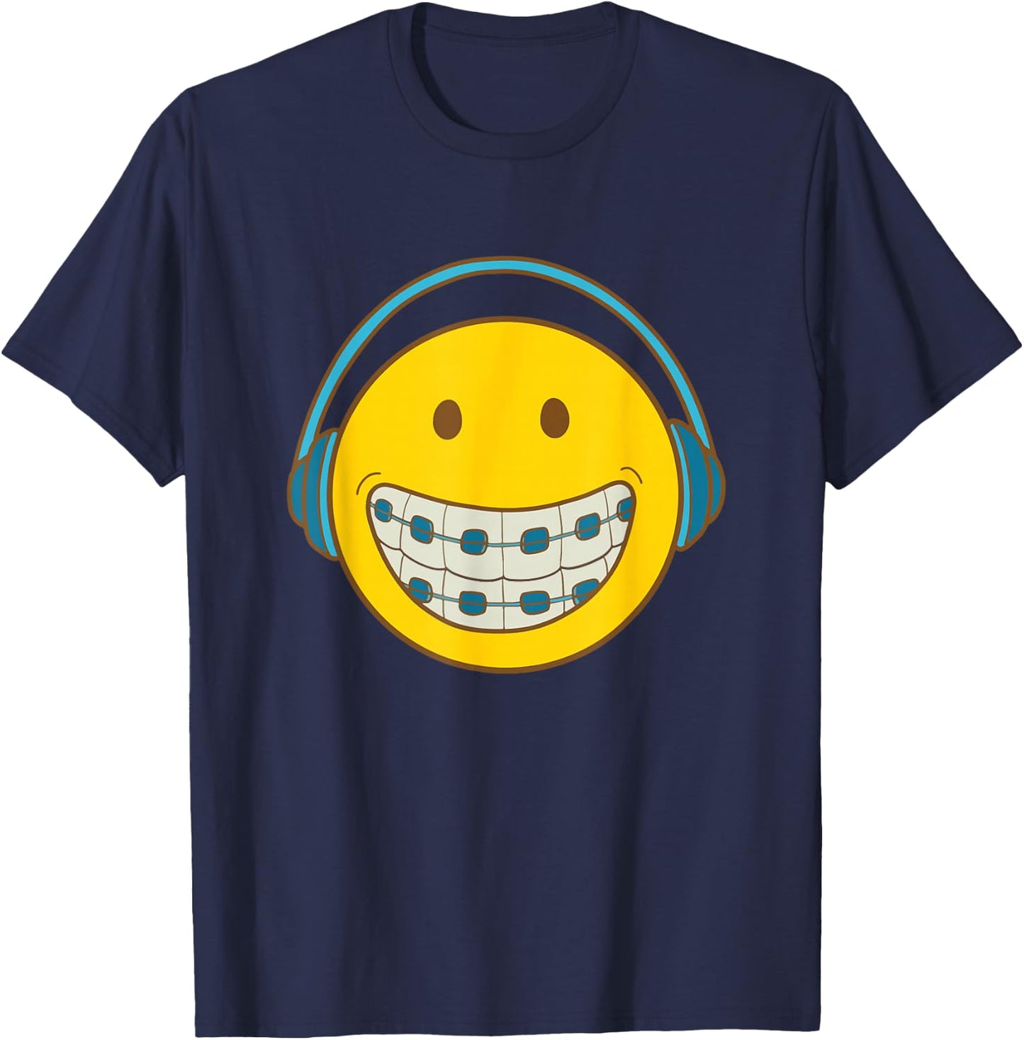 SMILE BRACE FACE Orthodontic Orthodontist Orthodontal T-Shirt - T-Shirt | Navy