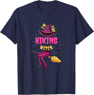 Im The Hiking Witch Halloween Matching T-Shirt - T-Shirt | Navy