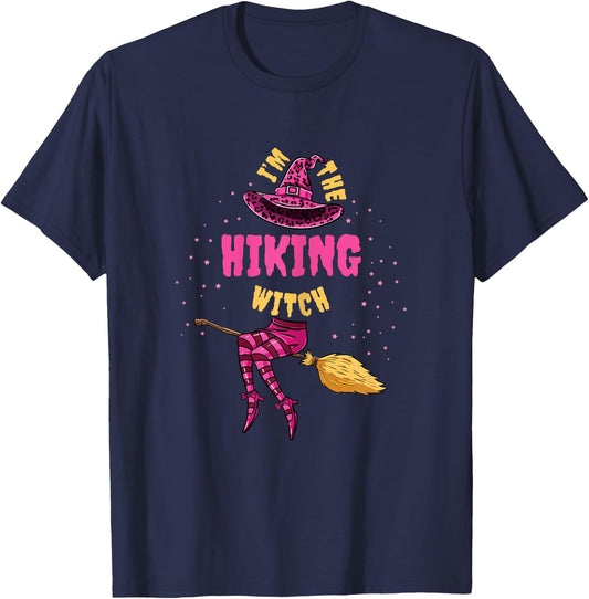 Im The Hiking Witch Halloween Matching T-Shirt - T-Shirt | Navy