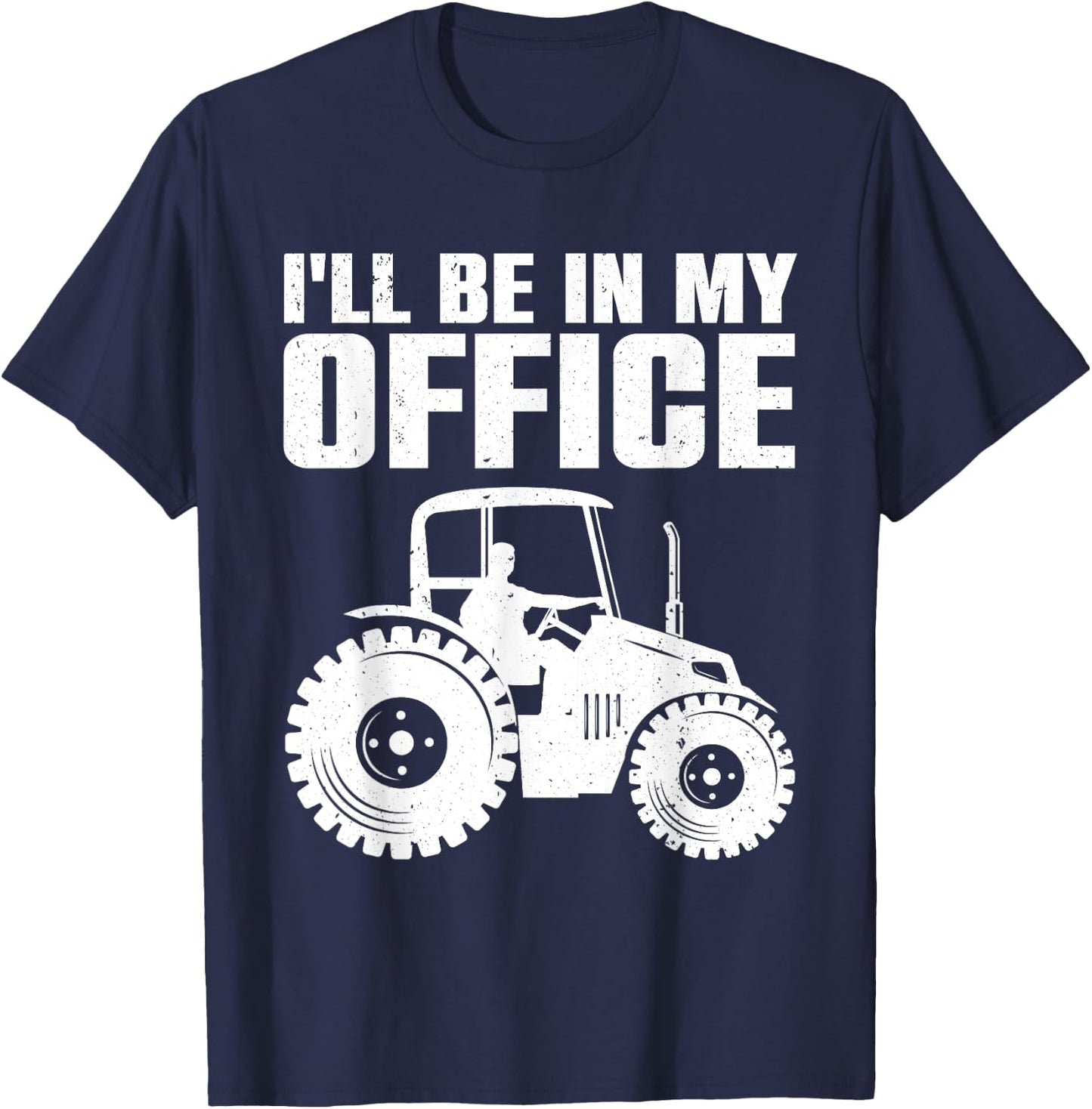 Best Tractor Women Farming Agriculture Farmer Office T-Shirt - T-Shirt | Navy