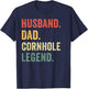 Funny Cornhole Husband Dad Cornhole Legend Father's Day T-Shirt - T-Shirt | Navy