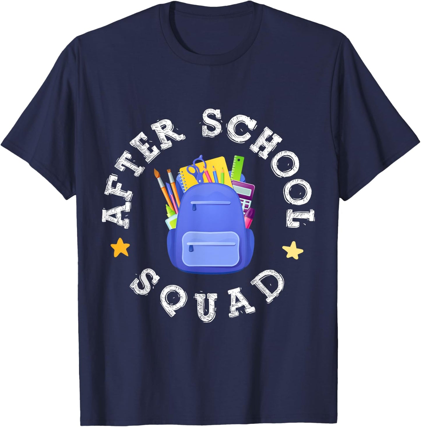 After School Squad Program Staff Appreciation Teacher T-Shirt - T-Shirt | Navy