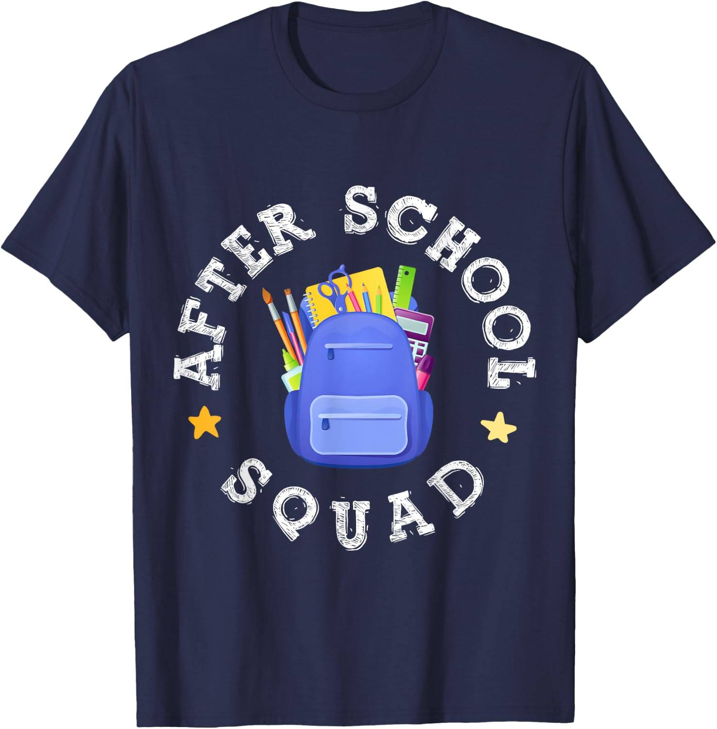 After School Squad Program Staff Appreciation Teacher T-Shirt - T-Shirt | Navy