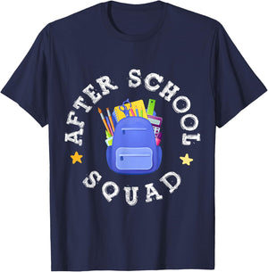 After School Squad Program Staff Appreciation Teacher T-Shirt - T-Shirt | Navy