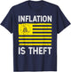 Inflation Is Theft Gadsden Flag T-Shirt - T-Shirt | Navy