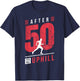 Running 50th Birthday Jogger I It's All Uphill I 50 Years T-Shirt - T-Shirt | Navy