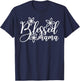 Blessed Mama Flowers Shirt, Floral Blessed Mama Shirt T-Shirt - T-Shirt | Navy