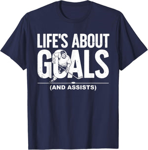 Cool Ice Hockey Women Hockey Lover Goalie Sports T-Shirt - T-Shirt | Navy