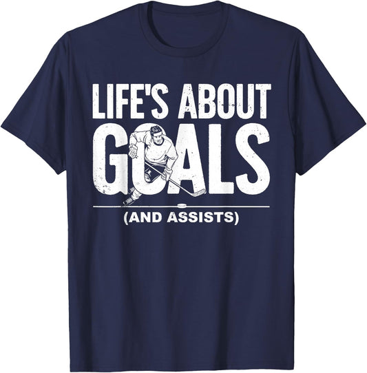 Cool Ice Hockey Women Hockey Lover Goalie Sports T-Shirt - T-Shirt | Navy