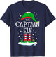 The Captain Elf Christmas Family Matching Xmas Group Funny T-Shirt - T-Shirt | Navy