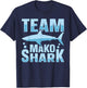 Team Mako Shark Design for a Mako Shark Lover T-Shirt - T-Shirt | Navy