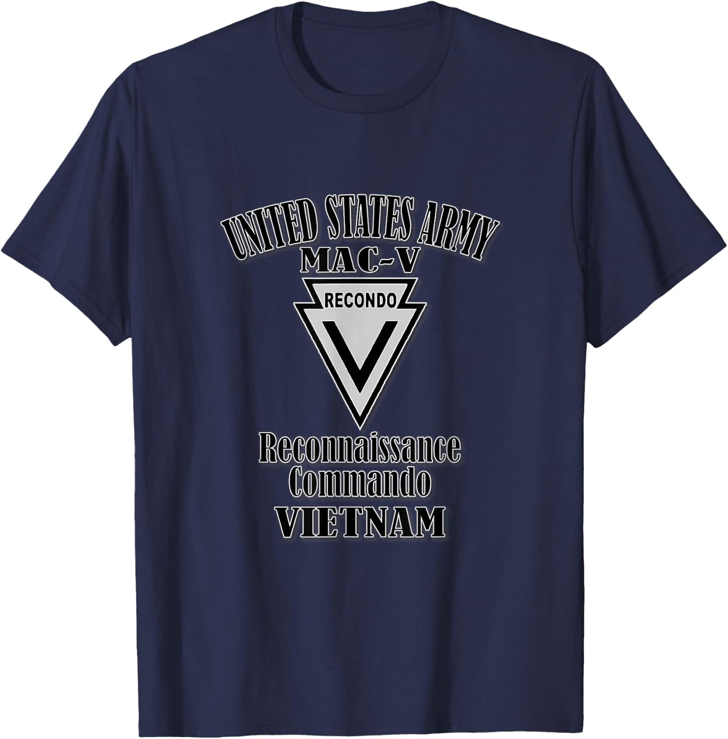 MAC-V Recondo (Front Design) T-Shirt - T-Shirt | Navy