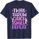 Twirler Majorettes Twirl Throw Catch Smile Baton Twirling T-Shirt - T-Shirt | Navy