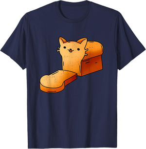 Halloween Costume Cat Loaf Lazy Funny Bread Kitten Kitty Women Kids T-Shirt - T-Shirt | Navy