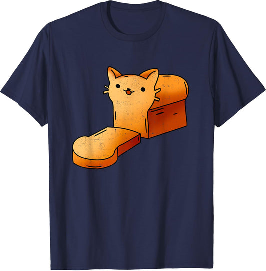 Halloween Costume Cat Loaf Lazy Funny Bread Kitten Kitty Women Kids T-Shirt - T-Shirt | Navy
