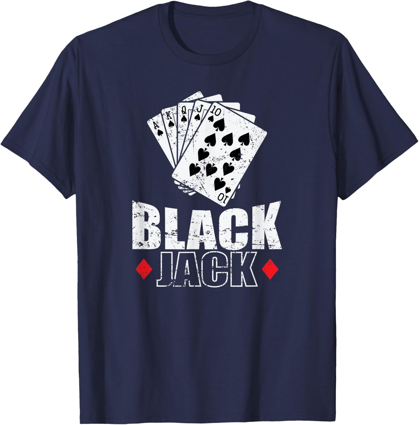 Blackjack America Card Game Casino T-Shirt - T-Shirt | Navy