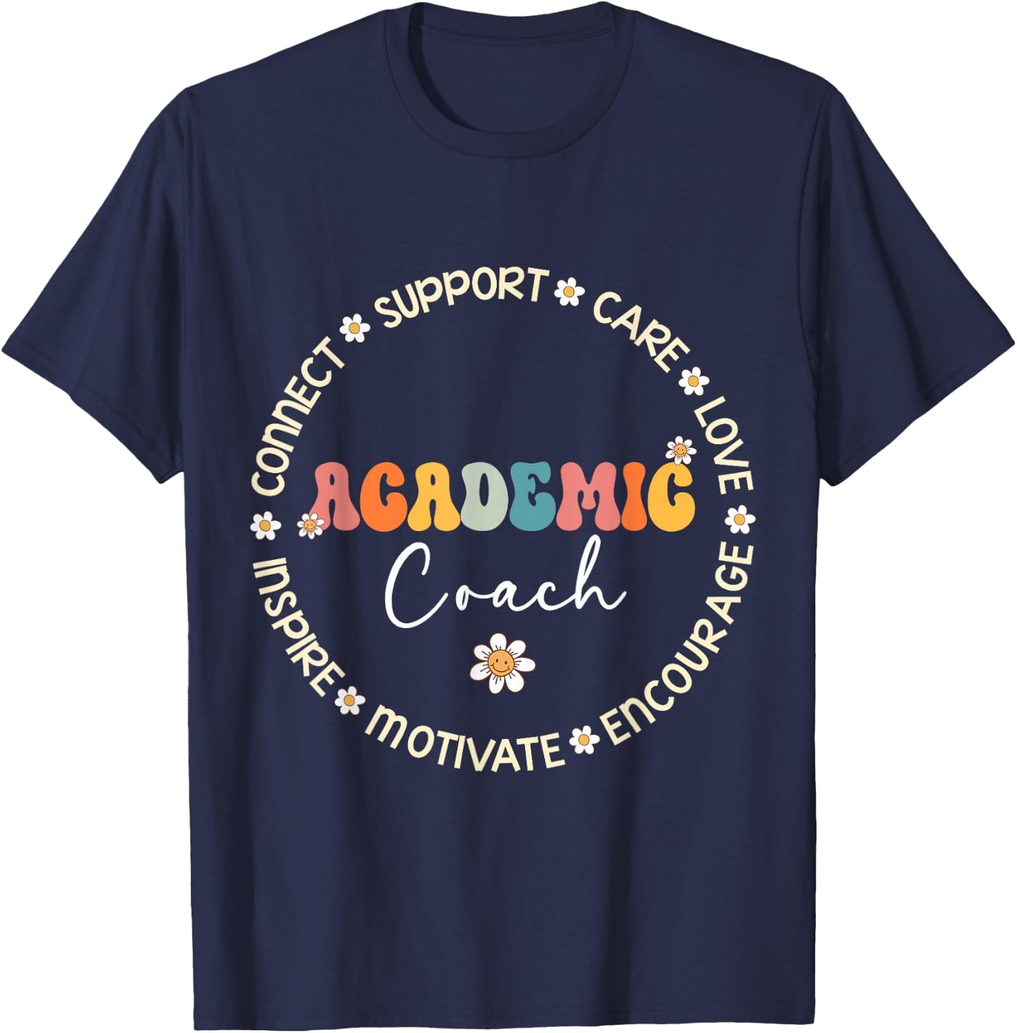 Cute Academic Coach Squad Appreciation Week back to school T-Shirt - T-Shirt | Navy