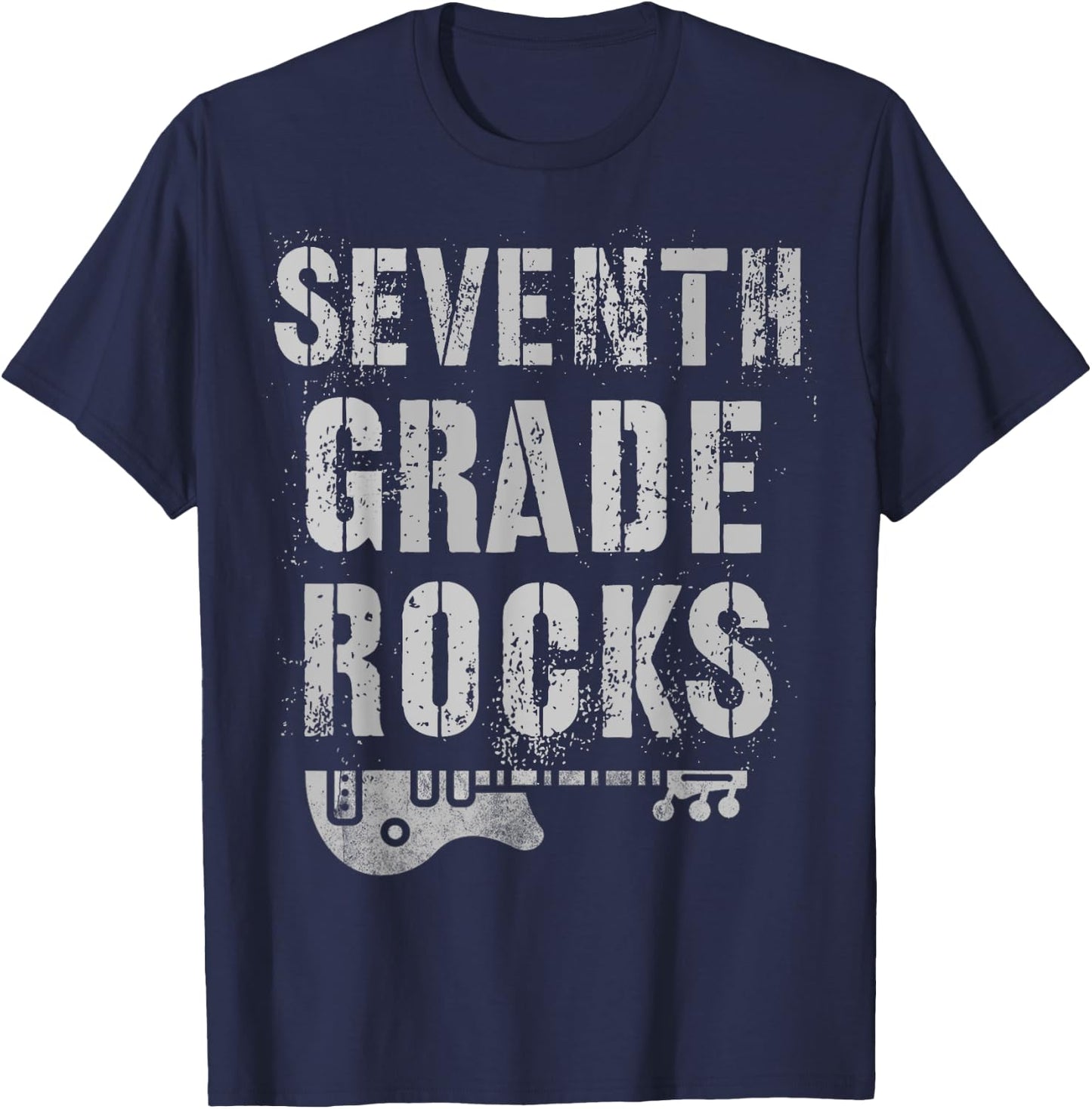 7th GRADE ROCKS Test Teacher Seventh Gr Rockstar Is My Jam Women Kids T-Shirt - T-Shirt | Navy