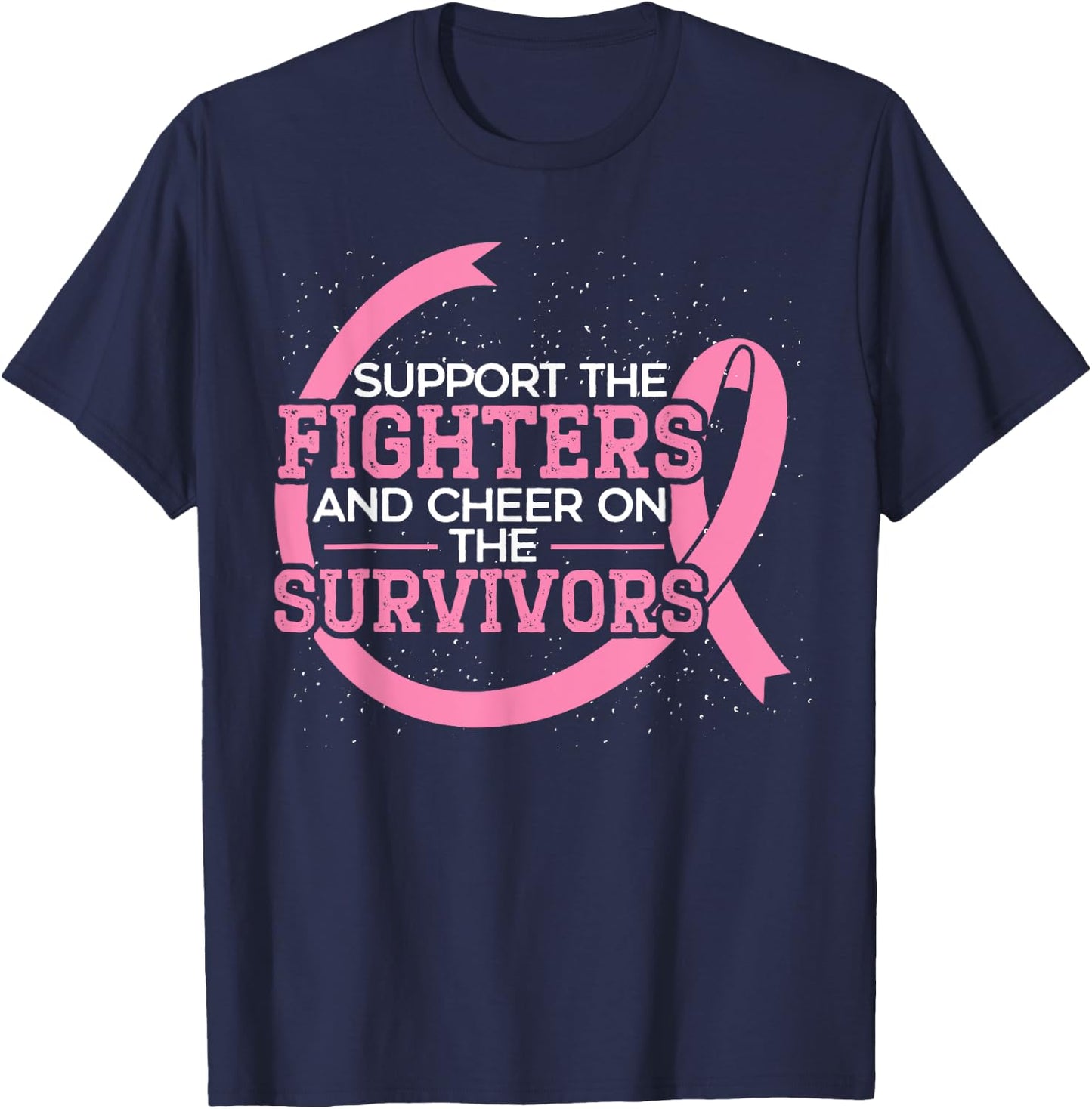 Breast Cancer Support Squad Breast Cancer Awareness T-Shirt - T-Shirt | Navy
