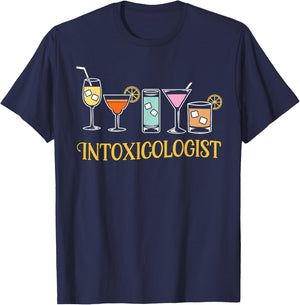 Cocktail Drink Intoxicologist Tapster Bartender T-Shirt - T-Shirt | Navy