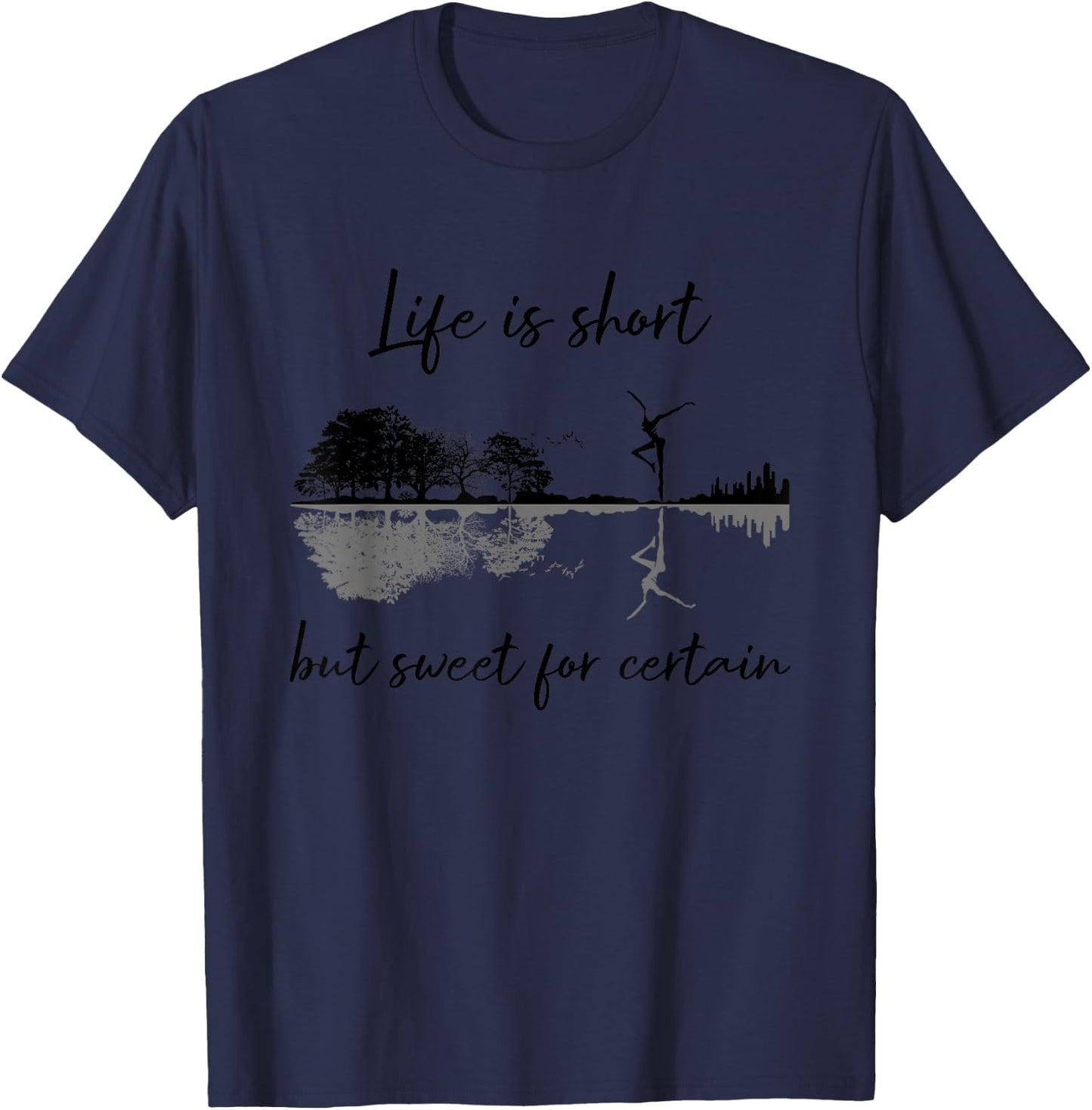 Cute Design Life Is Short But Sweet For Certain Guitar T-Shirt - T-Shirt | Navy