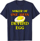 Best Deviled Eggs Maker Thanksgiving One Mean Deviled Egg T-Shirt - T-Shirt | Navy
