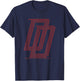 Marvel Comics Retro Classic Daredevil DD Polka Dot Logo T-Shirt - T-Shirt | Navy