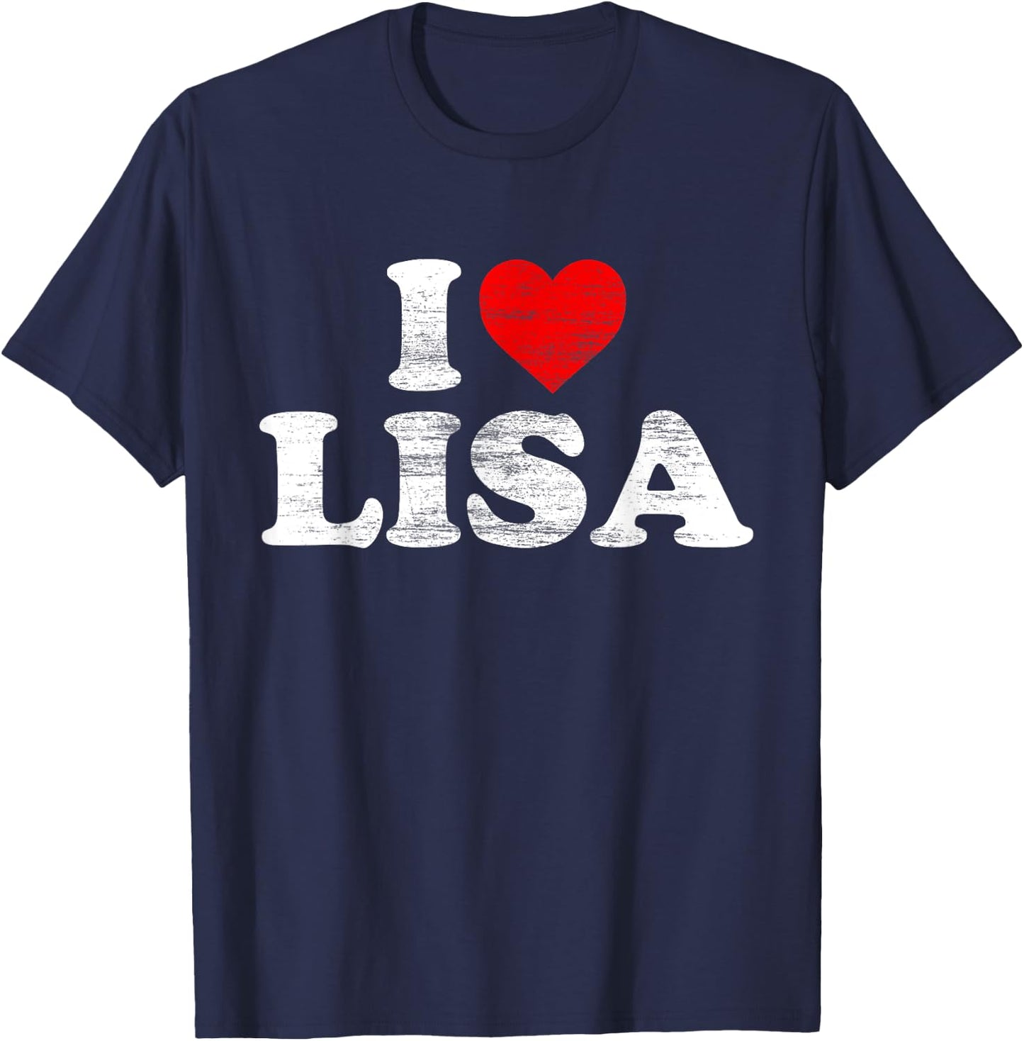 I Love Lisa Heart T-Shirt - T-Shirt | Navy