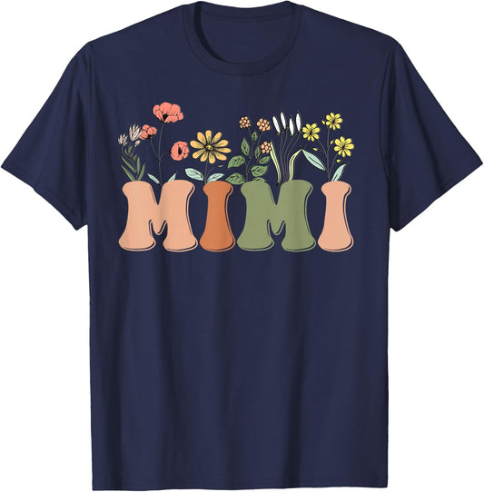 Wildflowers Mimi Floral Mother's Day Mimi T-Shirt - T-Shirt | Navy