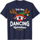 Christmas PJS Dancing XMas Reindeer Matching T-Shirt - T-Shirt | Navy
