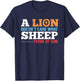 A lion doesn´t care what sheep think of him T-Shirt - T-Shirt | Navy