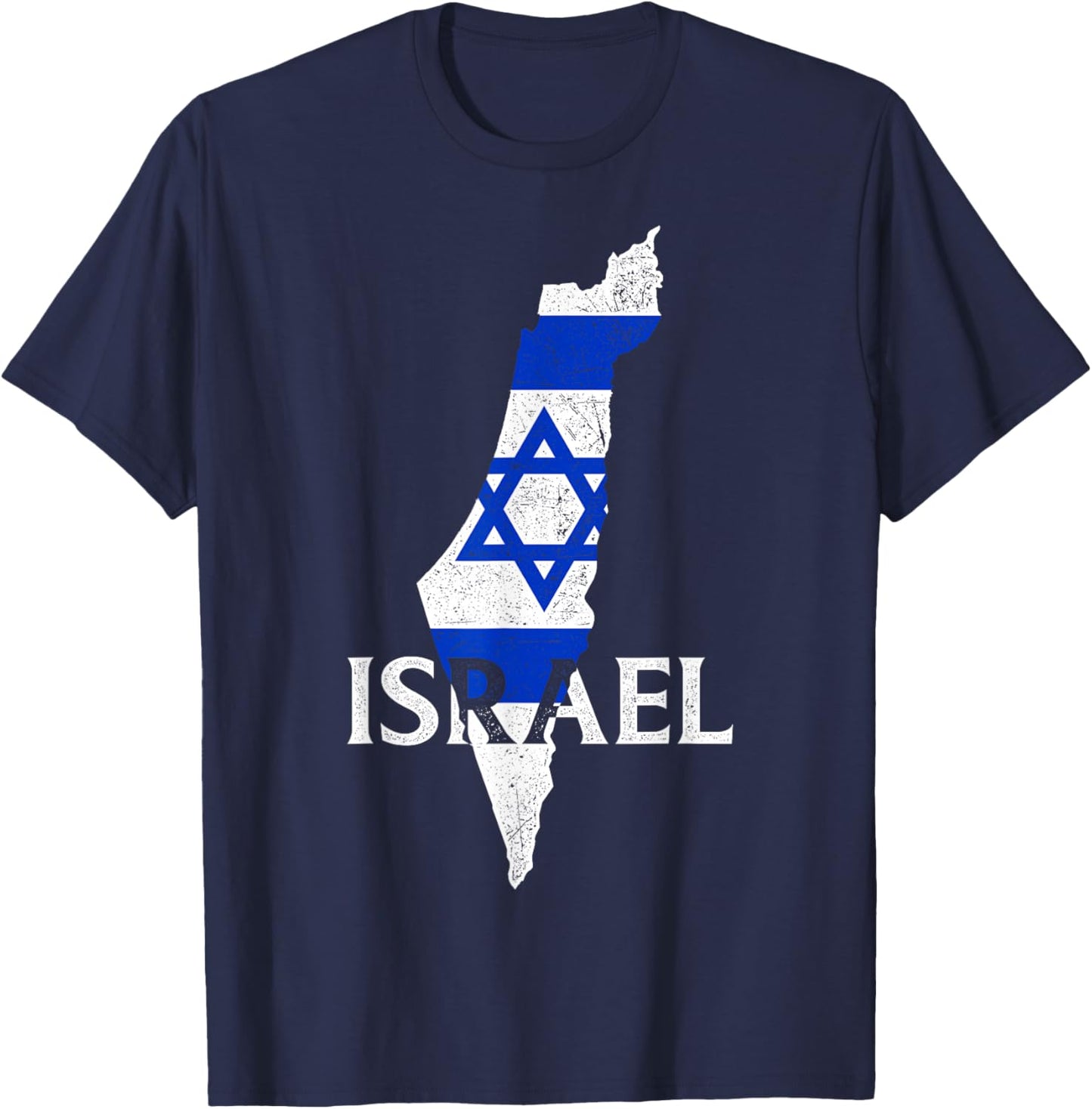 Israel Country Map Flag Proud Israeli Patriotic T-Shirt - T-Shirt | Navy