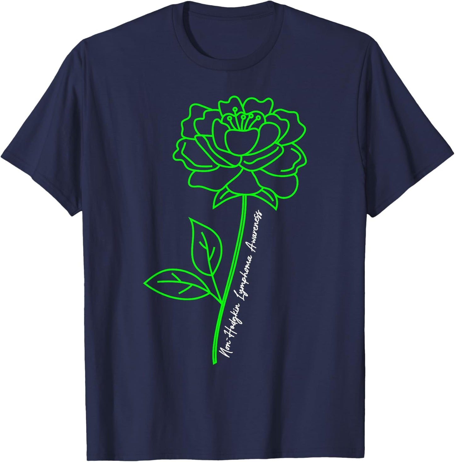 Non-Hodgkin Lymphoma Awareness Beat Cancer Chemotherapy T-Shirt - T-Shirt | Navy