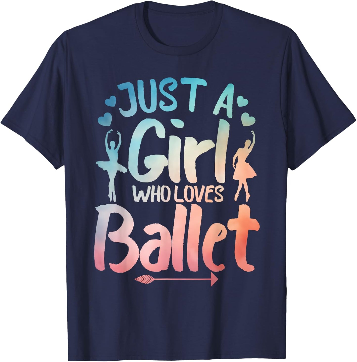 Funny Ballerina Design For Girls Women Ballet Dance Lovers T-Shirt - T-Shirt | Navy