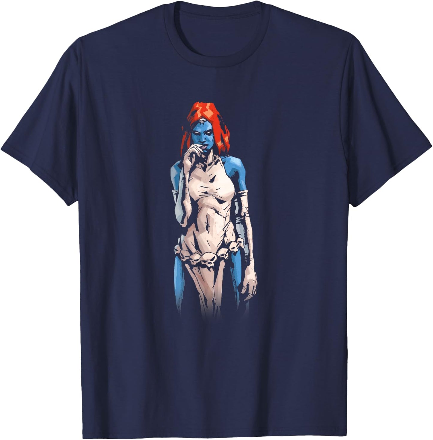 Marvel X-Men Eerie Mystique Standing Portrait T-Shirt - T-Shirt | Navy