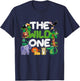 Boy Girl The Wild One Zoo Keeper Birthday Jungle Safari T-Shirt - T-Shirt | Navy