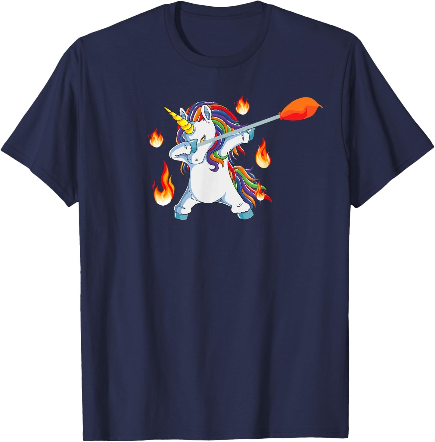 Glassblowing Lover Dabbing Unicorn Glassworker Glassblower T-Shirt - T-Shirt | Navy