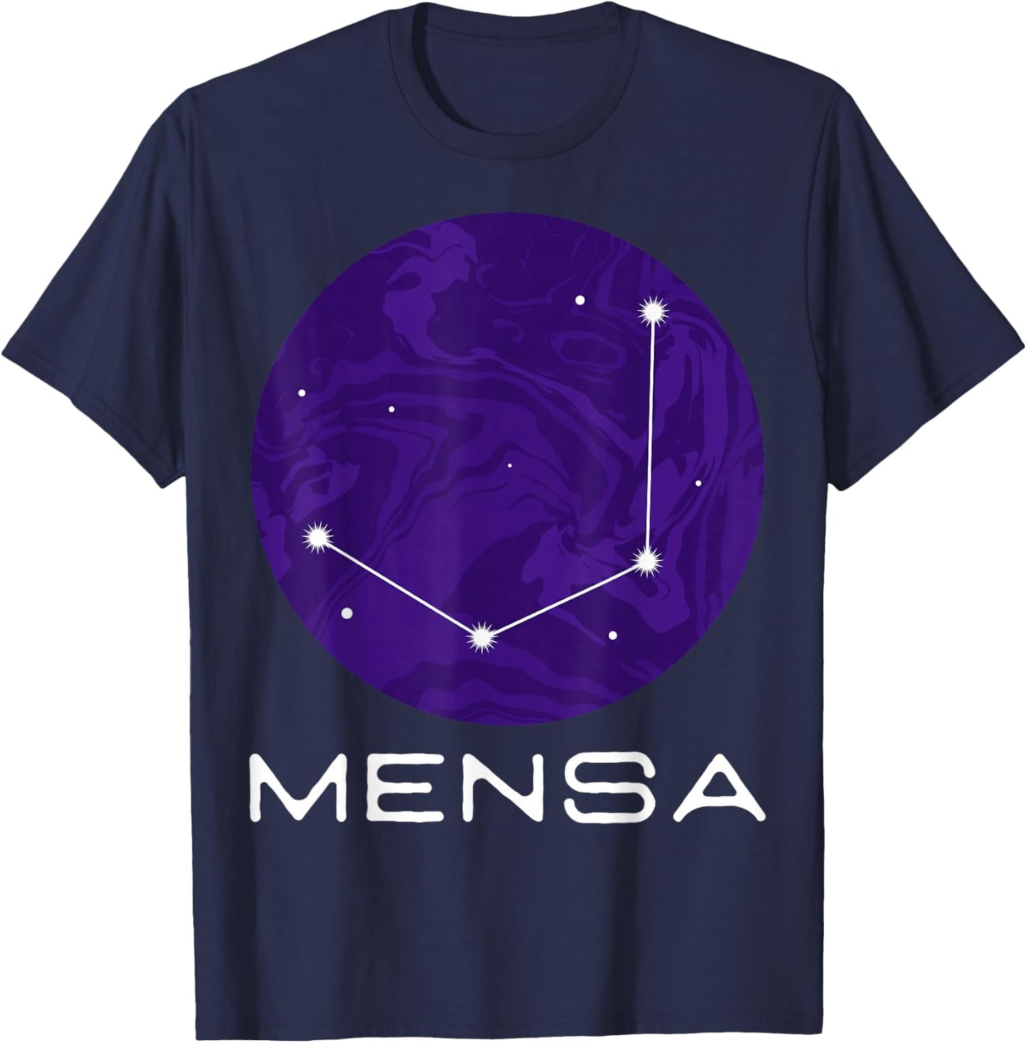 Mensa Constellation Galaxies Astrology Horoscope T-Shirt - T-Shirt | Navy