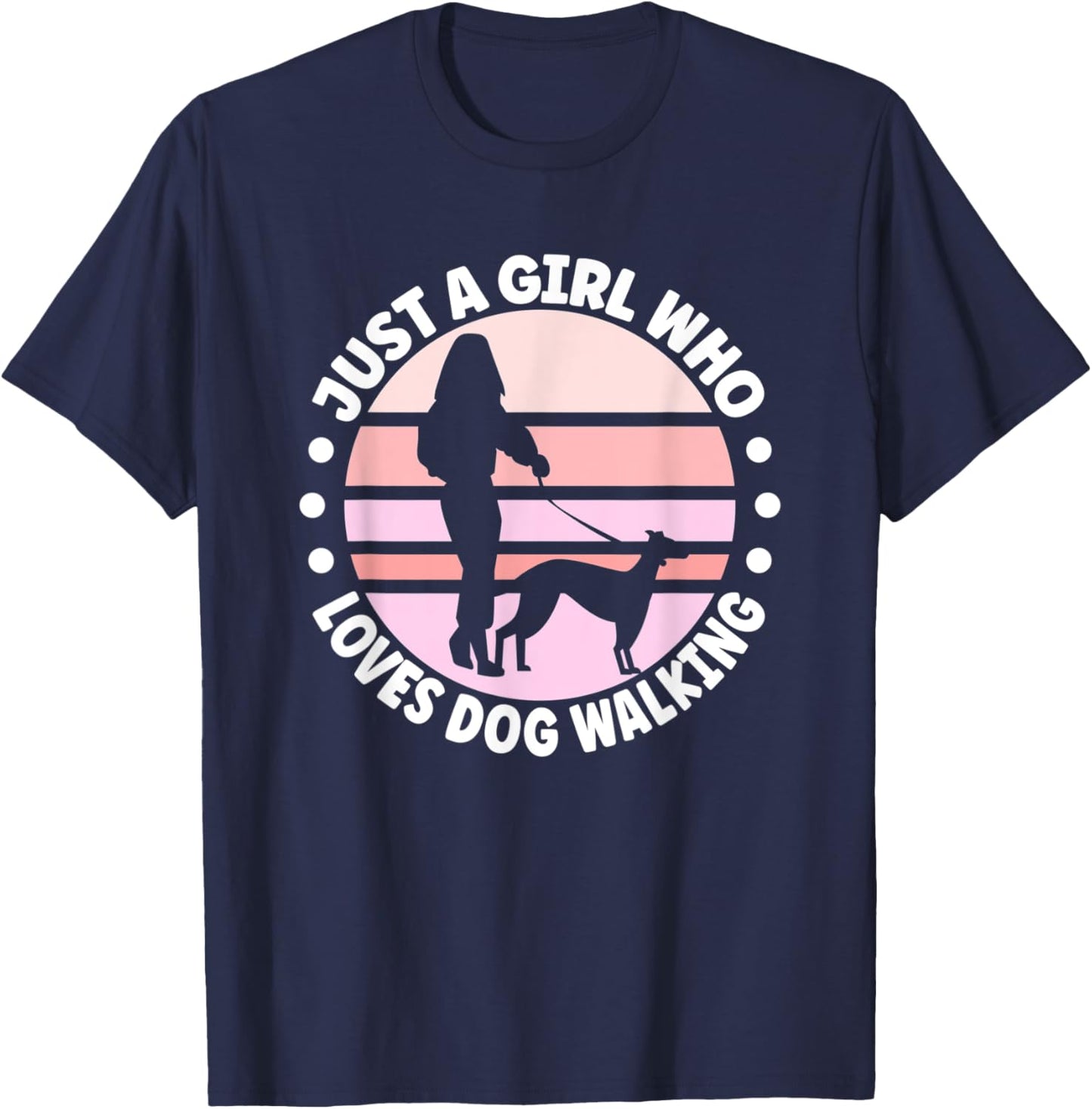 Dog Walking Apparel for Dog Walker T-Shirt - T-Shirt | Navy