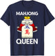Cool Mahjong Girls Chinese Mah Jongg Queen Player T-Shirt - T-Shirt | Navy
