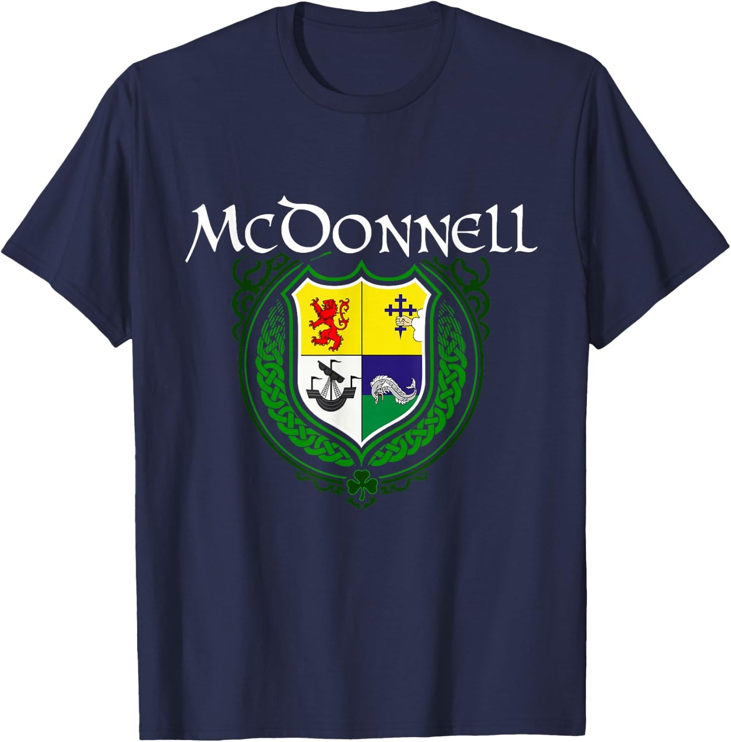 McDonnell Surname Irish Clan Tartan Badge Ireland T-Shirt - T-Shirt | Navy
