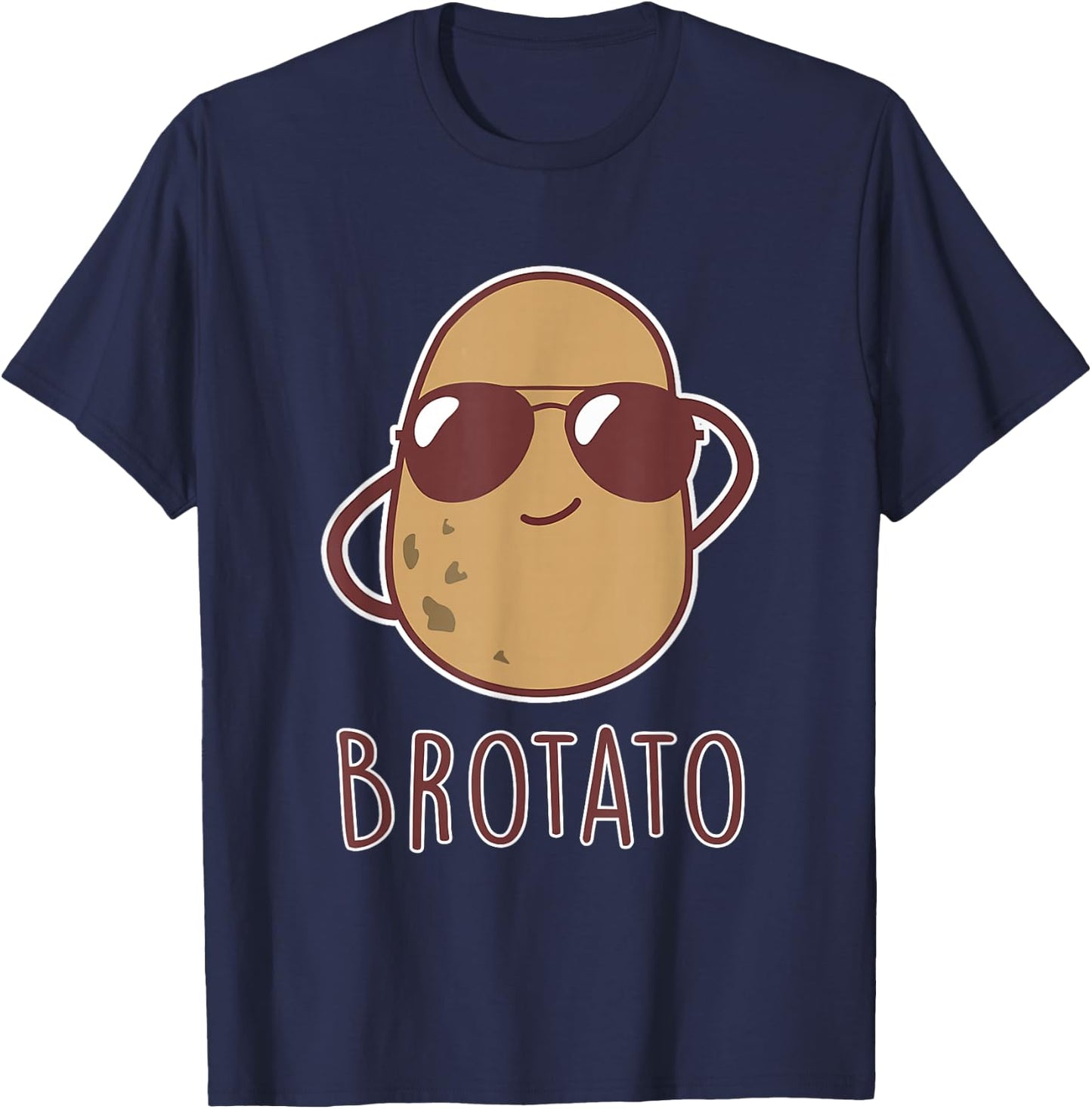 Brotato - Brother and Potato Friendship Funny Potato Day T-Shirt - T-Shirt | Navy
