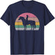 Vintage Retro Girl Horse Riding Cowgirl Texas Ranch Gift T-Shirt - T-Shirt | Navy
