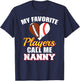 My Favorite Players Call Me Nanny Football Baseball Nanny T-Shirt - T-Shirt | Navy