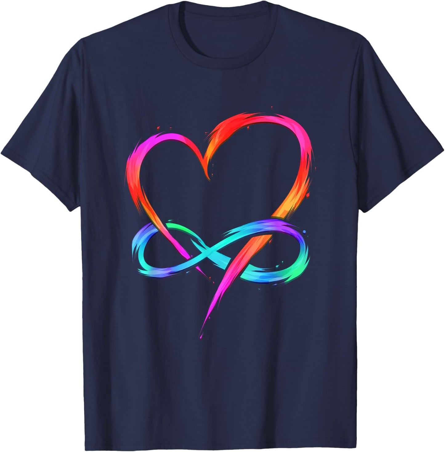 Polyamory - Infinity Heart - Polyamorie Love Heart Artwork T-Shirt - T-Shirt | Navy