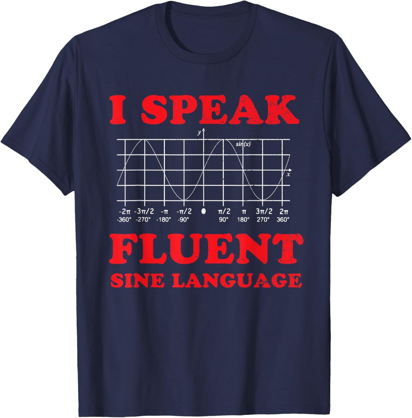 Funny Math Teacher Trigonometry Sine Wave Trig Calculus Joke Women T-Shirt - T-Shirt | Navy