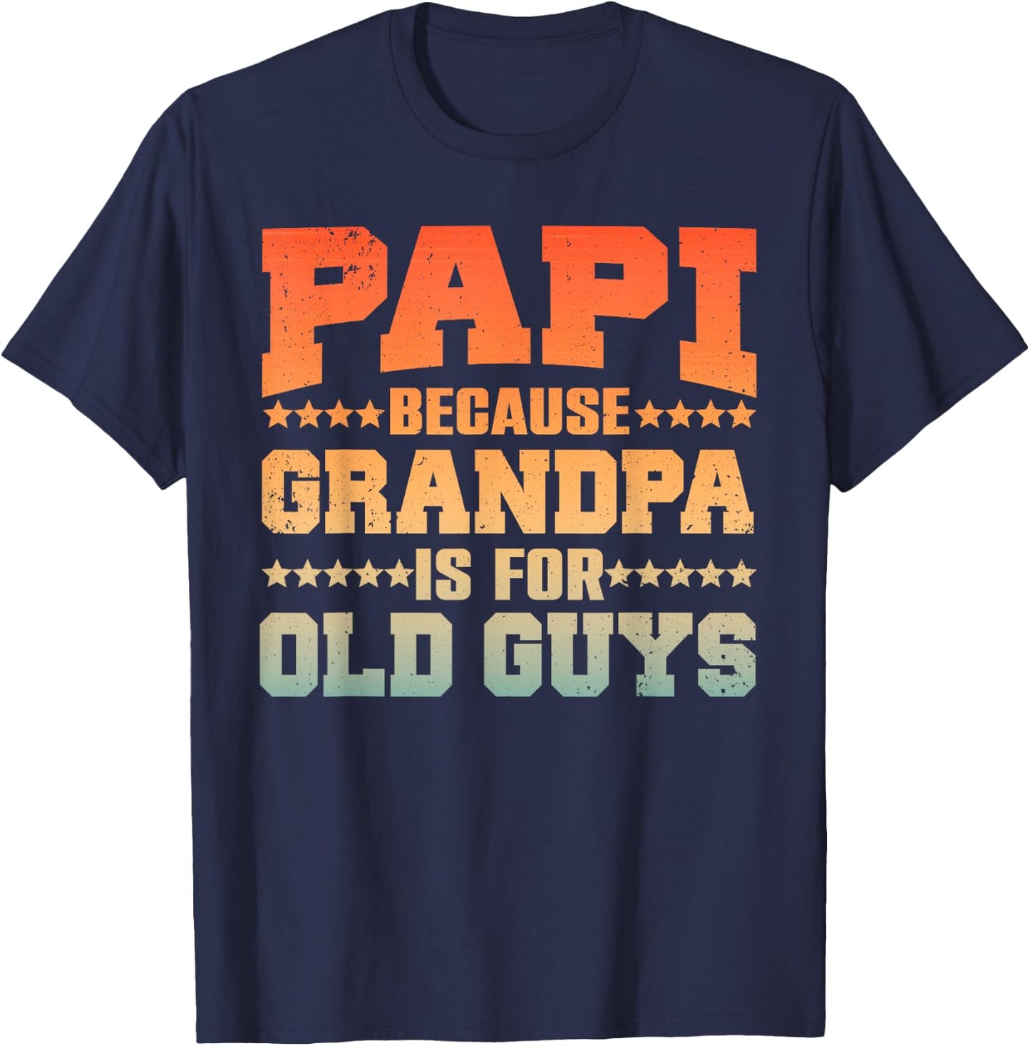 Cool Papi Design For Papi Men Grandpa Parent Father's Day T-Shirt - T-Shirt | Navy