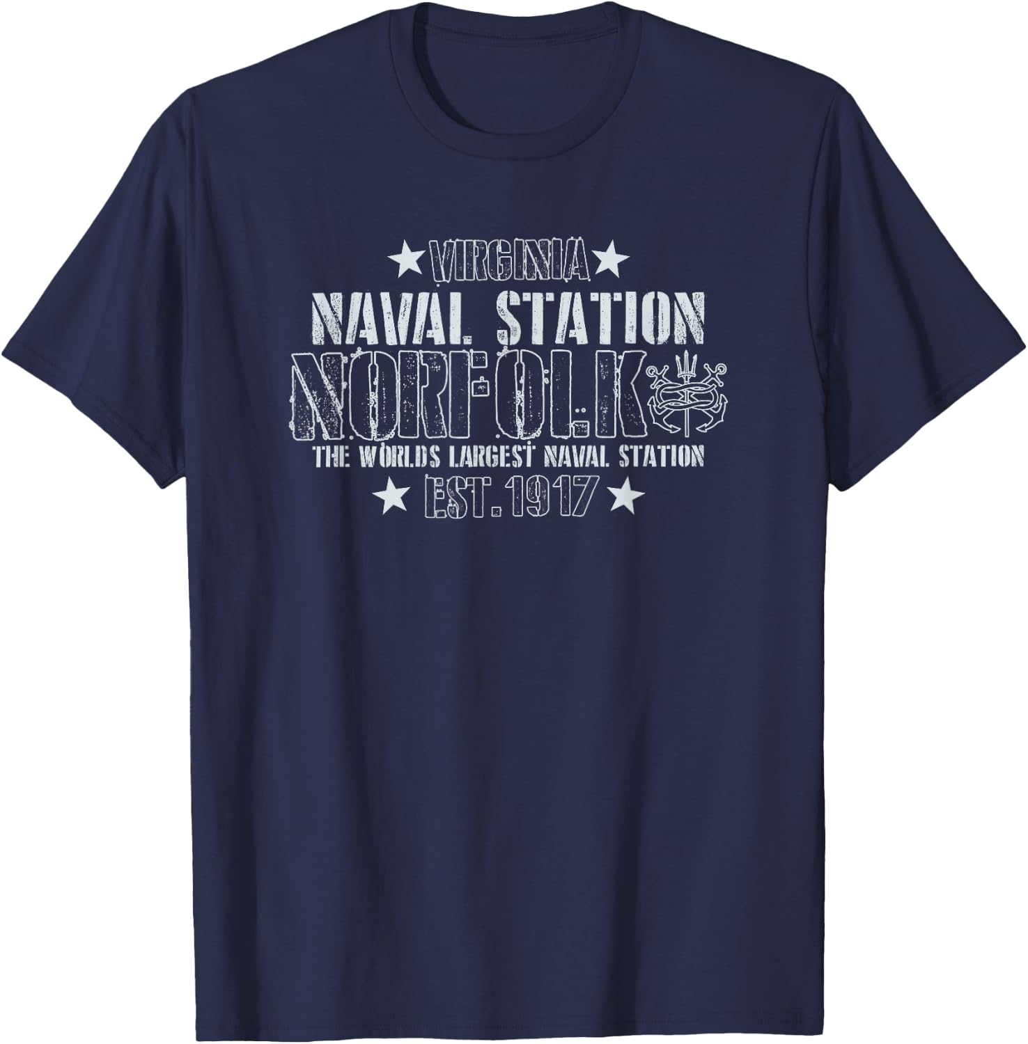 Virginia Naval Station Norfolk Us Navy T-Shirt - T-Shirt | Navy