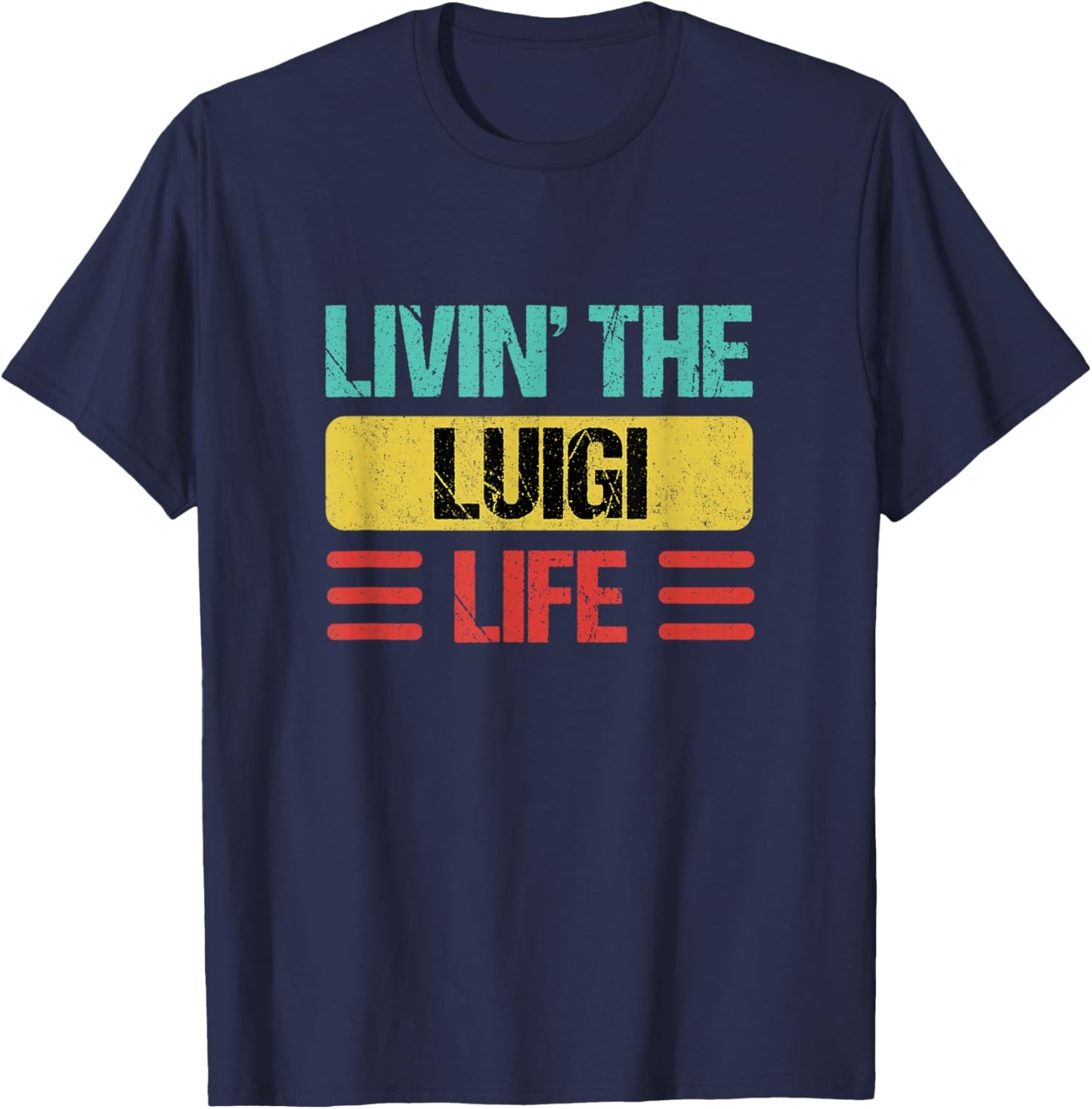 Luigi Name T-Shirt - T-Shirt | Navy