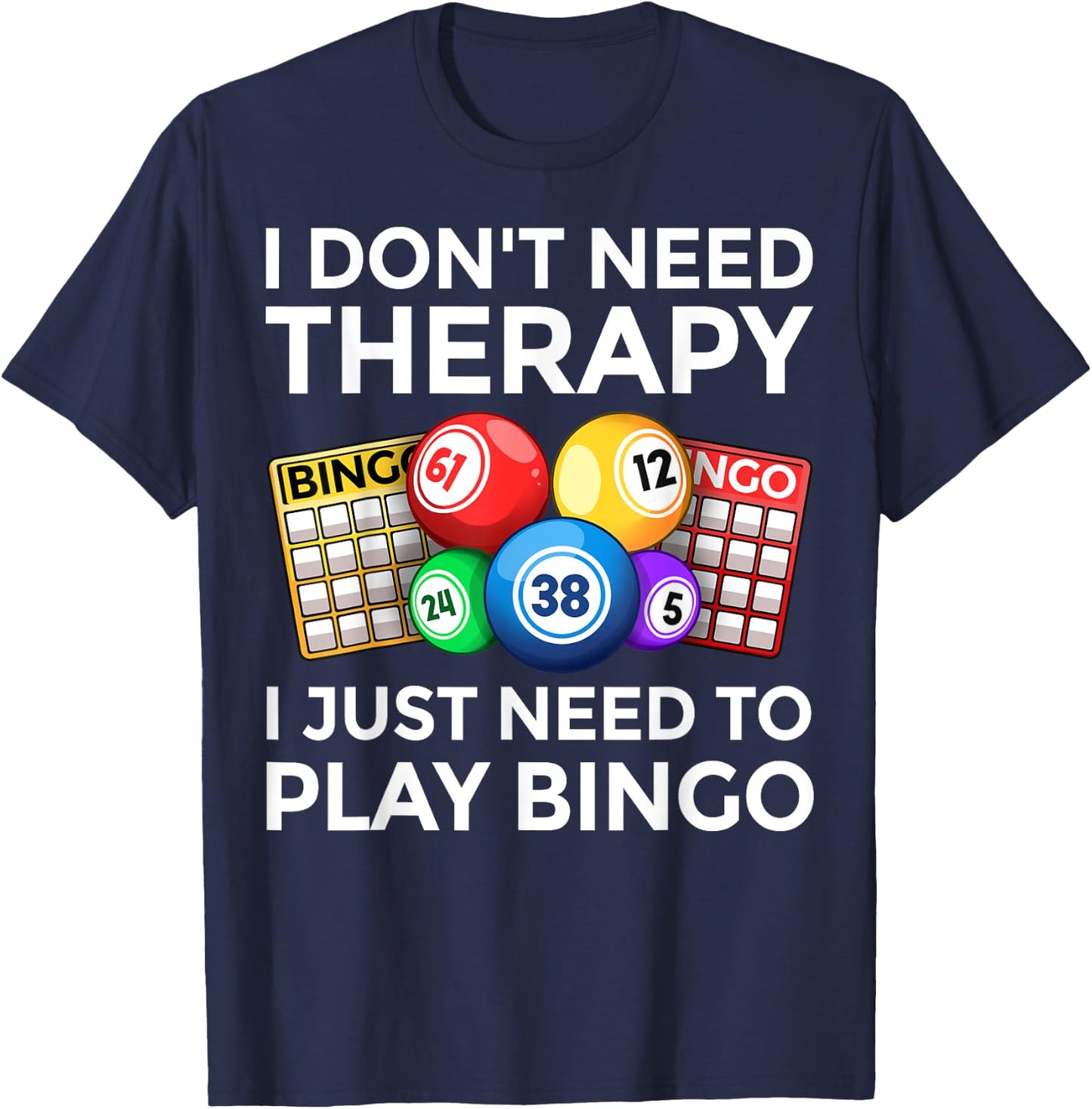 Cute Bingo Design Women Casino Gambling Bingo Lovers T-Shirt - T-Shirt | Navy